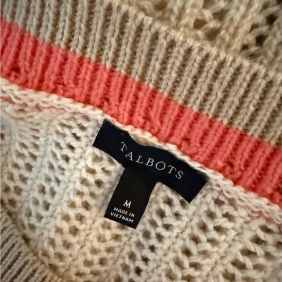Talbots Tipped V-Neck Sweater Like new - Picture 6 of 8